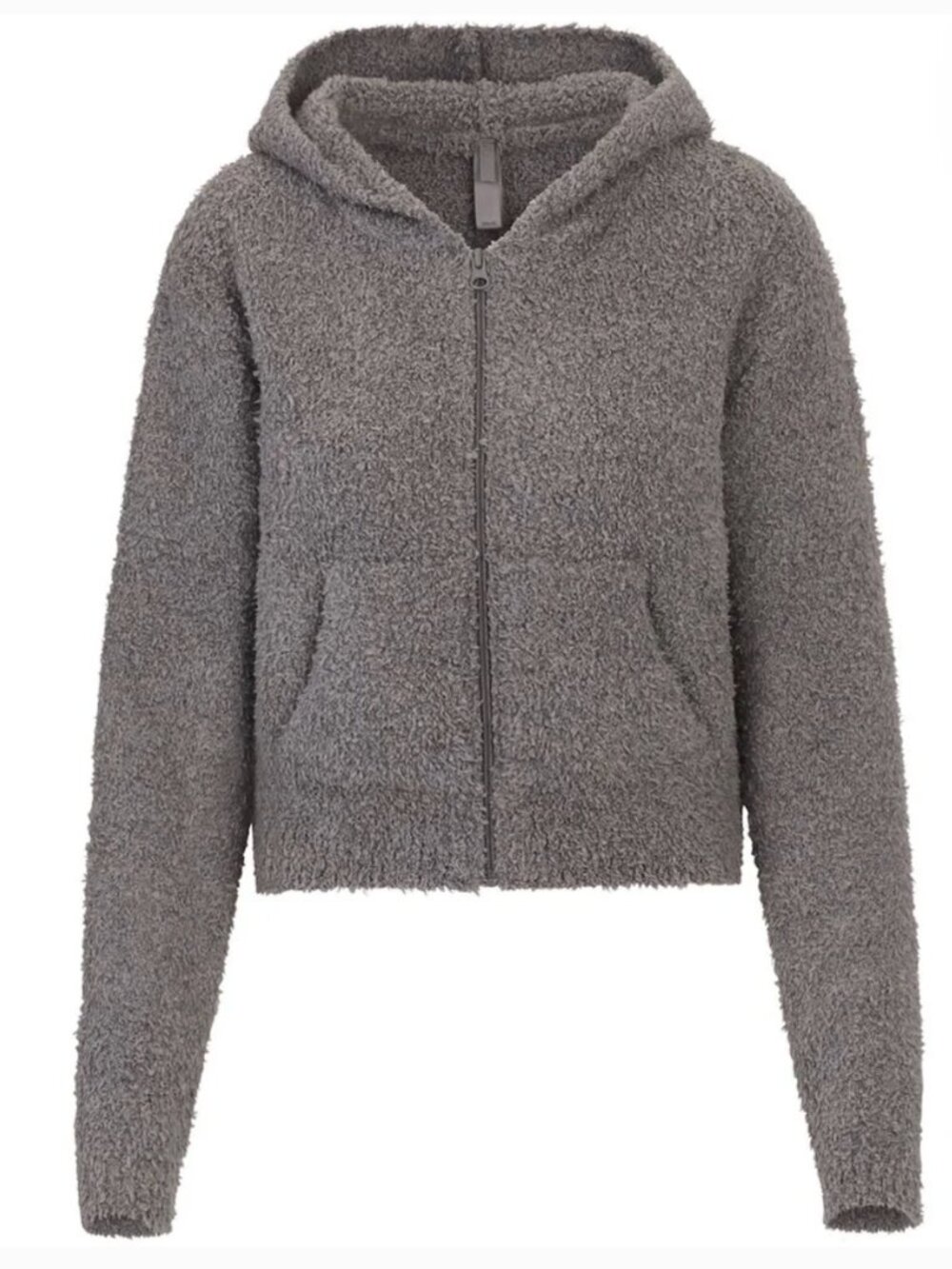 Skims Cozy Knit Joggers and Zip Up Hoodie Set in Smoke